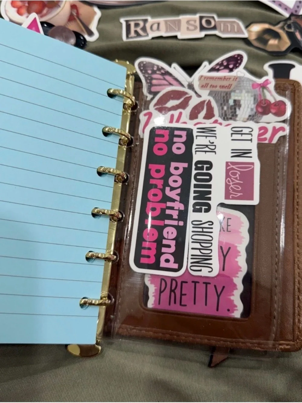 Coach Brown Signature Canvas turn lock mini Agenda - Picture 3 of 4